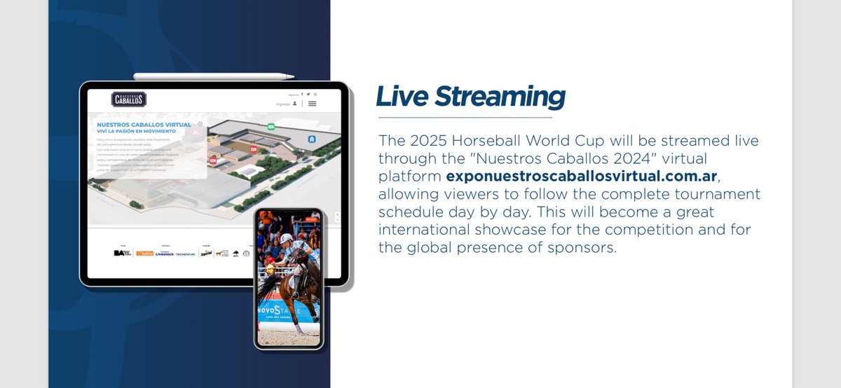 🏇🏻🏆Coppa Mondiale di Horseball - Buenos Aires, 2025

🇦🇷 Dal 25 al 30 di marzo 2025, Argentina ospiterà la 5a edizione del Mondiale di Horseball.

🌎 Questa sarà la prima volta che l’evento ti si terrà fuori dall’Europa.

#argentina #horseball #deportes #italia