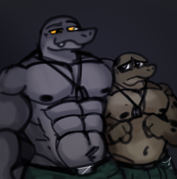 DumbFoxyS's tweet photo. 🦎🦎

#furryartist 
#furry_nsfw
#furrymuscles 
#furryarts https://t.co/0zlMb2Gov5