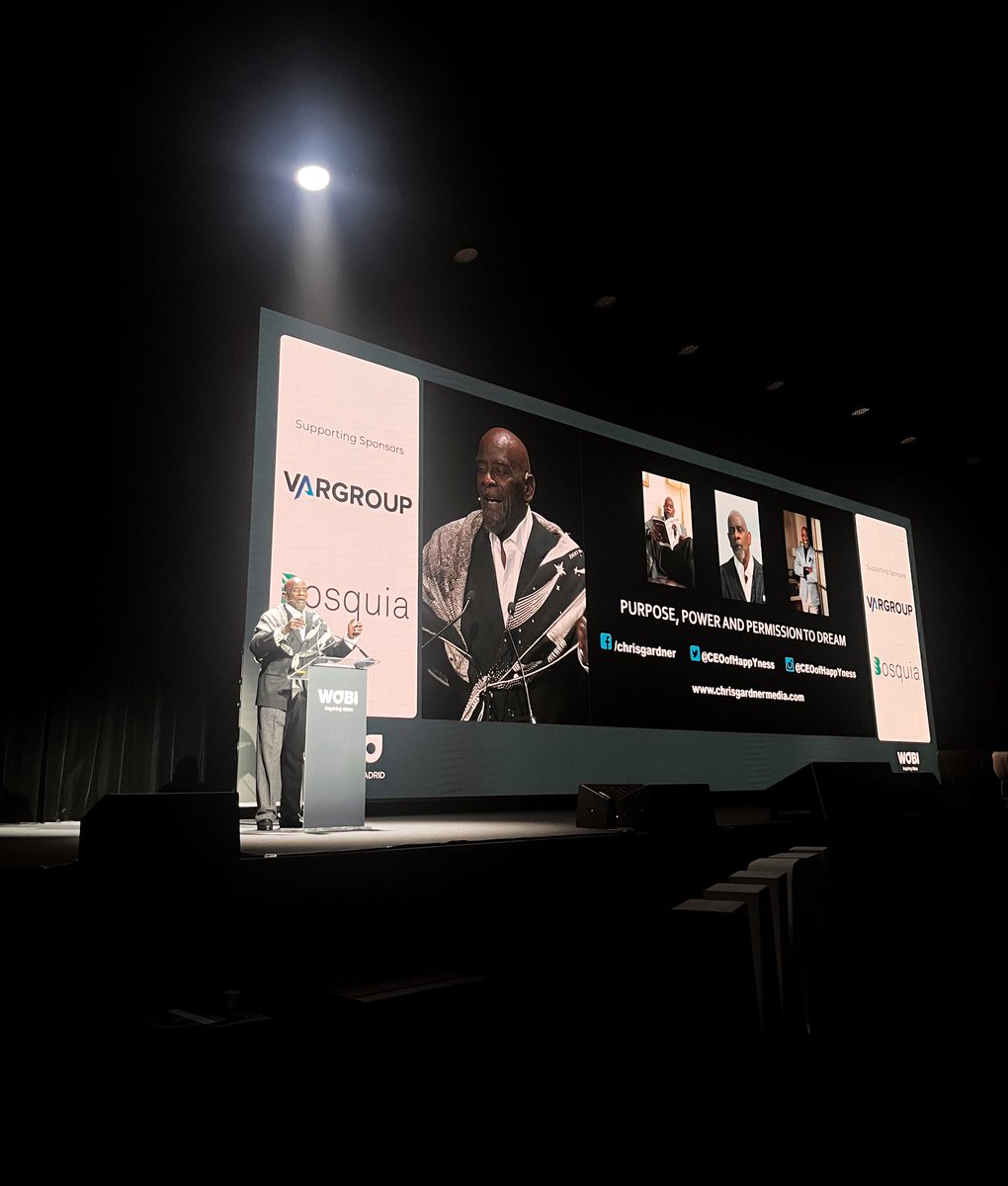 wobi_es's tweet photo. Estamos ya con el último ponente de esta edición de #WBFMAD, @CEOofHappYness, empresario y autor y protagonista del libro 
y película “En busca de la felicidad” que nos habla, desde su propia experiencia sobre cómo hacer frente a las adversidades. https://t.co/Nr2G81OCjN