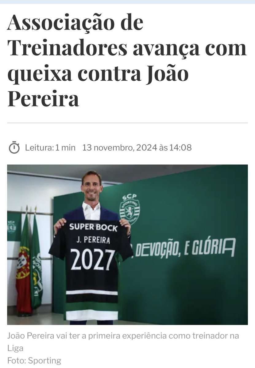 LiberalPT's tweet photo. ⚽️ AÍ ESTÃO ELES DE NOVO: ASSOCIAÇÃO DE TREINADORES AVANÇA COM QUEIXA CONTRA JOÃO PEREIRA 

Não aprenderam nada com o caso Rúben Amorim, que sofreu com a mesma discriminação por "falta de habilitações" para ser treinador de futebol. 

Felizmente o futebol é um dos meios mais competitivos que existe na sociedade onde não é fácil disfarçar competência: se é bom continua, se não tem resultados sai. Meritocracia exposta. 

A Iniciativa Liberal tem no seu programa eleitoral uma proposta para eliminar o monopólio da Federação Portuguesa de Futebol na Formação de Treinadores.