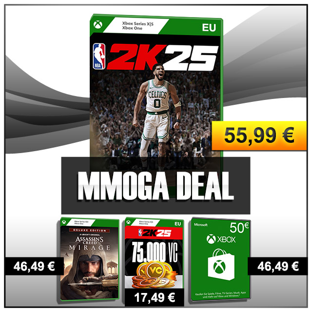 #MMOGADeal - Das Top-Basketballspiel für Xbox One oder Series X|S und die passende virtuelle Währung dazu, Abenteuer in Bagdad für Xbox One / Series X|S, und Guthaben für den Xbox Store! Nur bis Freitag, 15.11., 15 Uhr. #StaySafe

#MMOGA Deal-Übersicht: mmo.ga/5hLx