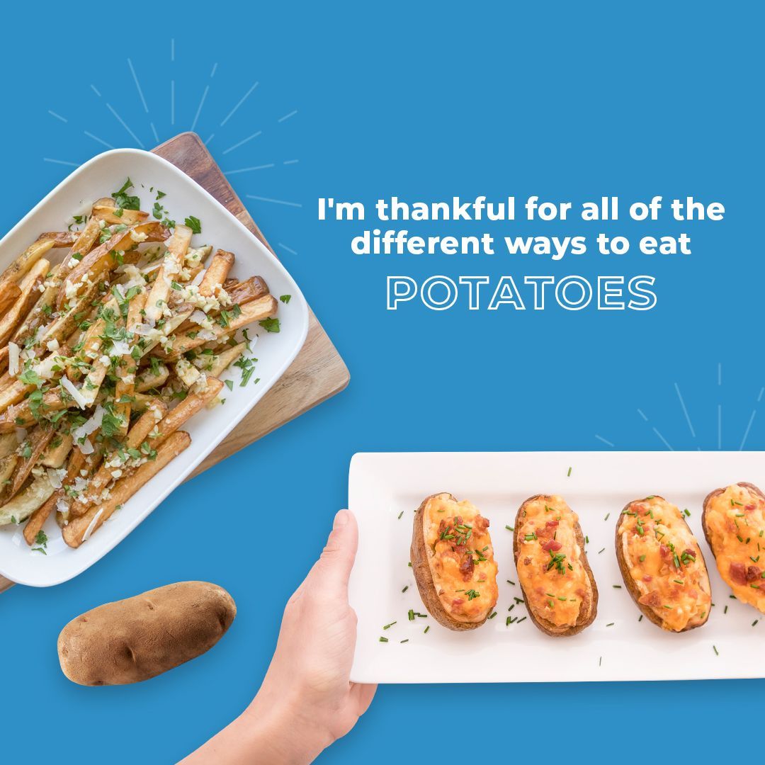 EarthFreshFarms's tweet photo. "I'm thankful for all the different ways to eat potatoes" 💚 Serve up a dish of thanks this November with EarthFresh potatoes!
#FoodQuotes #EarthFresh https://t.co/tp1x5dmPRG