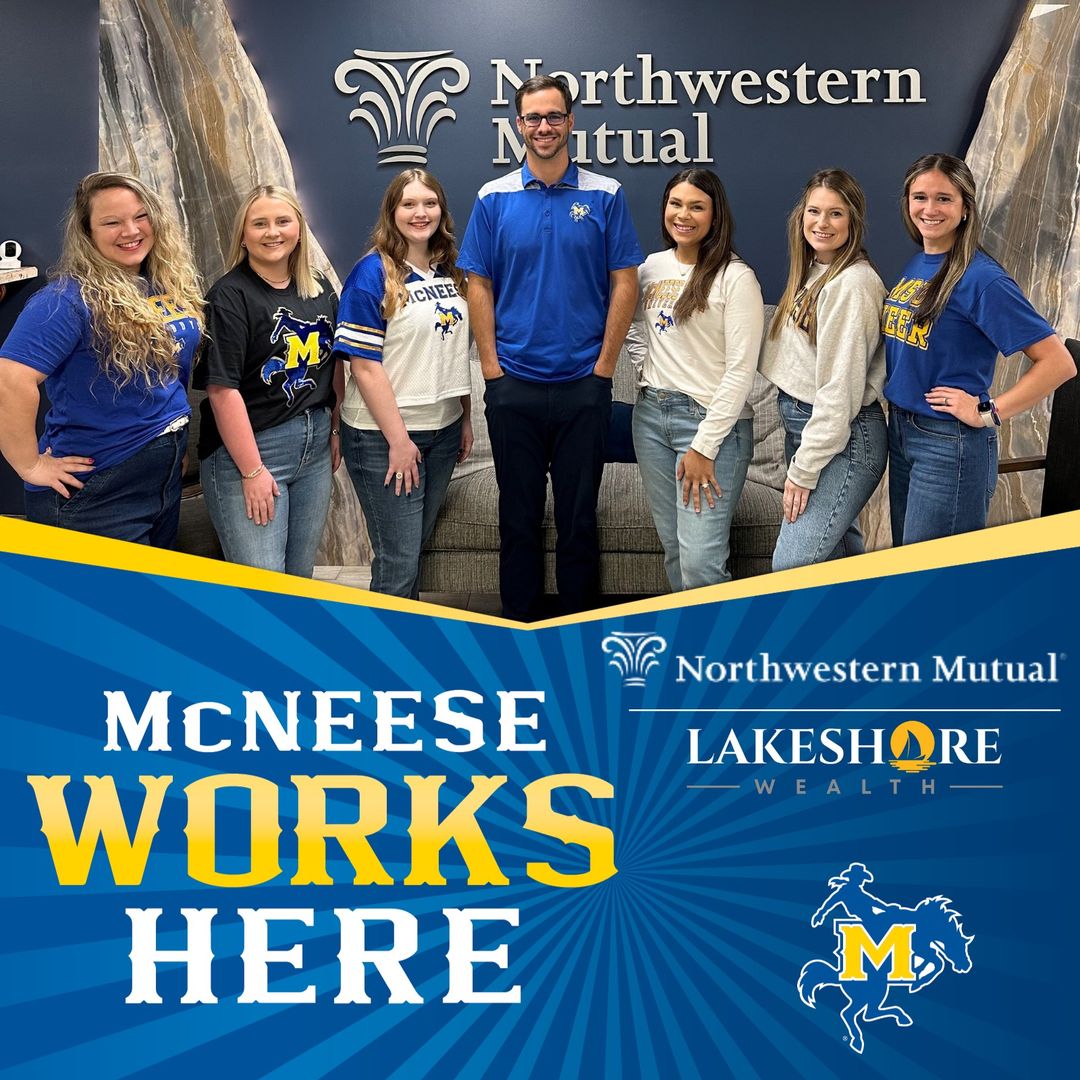McNeese's tweet photo. It's #McNeeseWorksHere Wednesday! π π Thank you Lakeshore Wealth - Northwestern Mutual, Barrel Up Sports, Big Brothers Big Sisters of Southwest Louisiana and McNeese CL&SS! Become a Cowboy! https://t.co/kqsyN2zfEM https://t.co/NxjYH4qZ5r