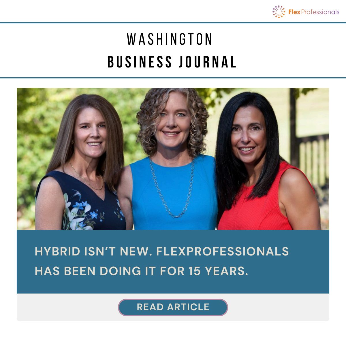 FlexProfessionals (@flexparttime) on Twitter photo Is your business ready to grow and meet the expectations of today’s workforce? #FlexProfessionals was featured in WBJonline for helping DC-area companies grow with flexible talent! Read more about our journey: ow.ly/FOuP50U4BMv #HiringStrategies #WashingtonBusinessJournal Is your business ready to grow and meet the expectations of today’s workforce? #FlexProfessionals was featured in WBJonline for helping DC-area companies grow with flexible talent! Read more about our journey: ow.ly/FOuP50U4BMv #HiringStrategies #WashingtonBusinessJournal