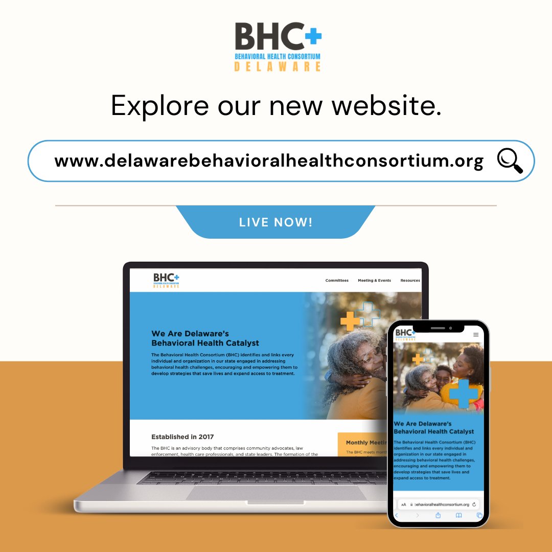 bhcdelaware's tweet photo. Out with the old, in the with BOLD! Our website has a new look!

Visit https://t.co/vgIzZ20P3G for resources and news on upcoming events.

#delawarestrong #delawarehealth #mentalhealth #behavioralhealth #debhc https://t.co/8ZoTTxDzrc