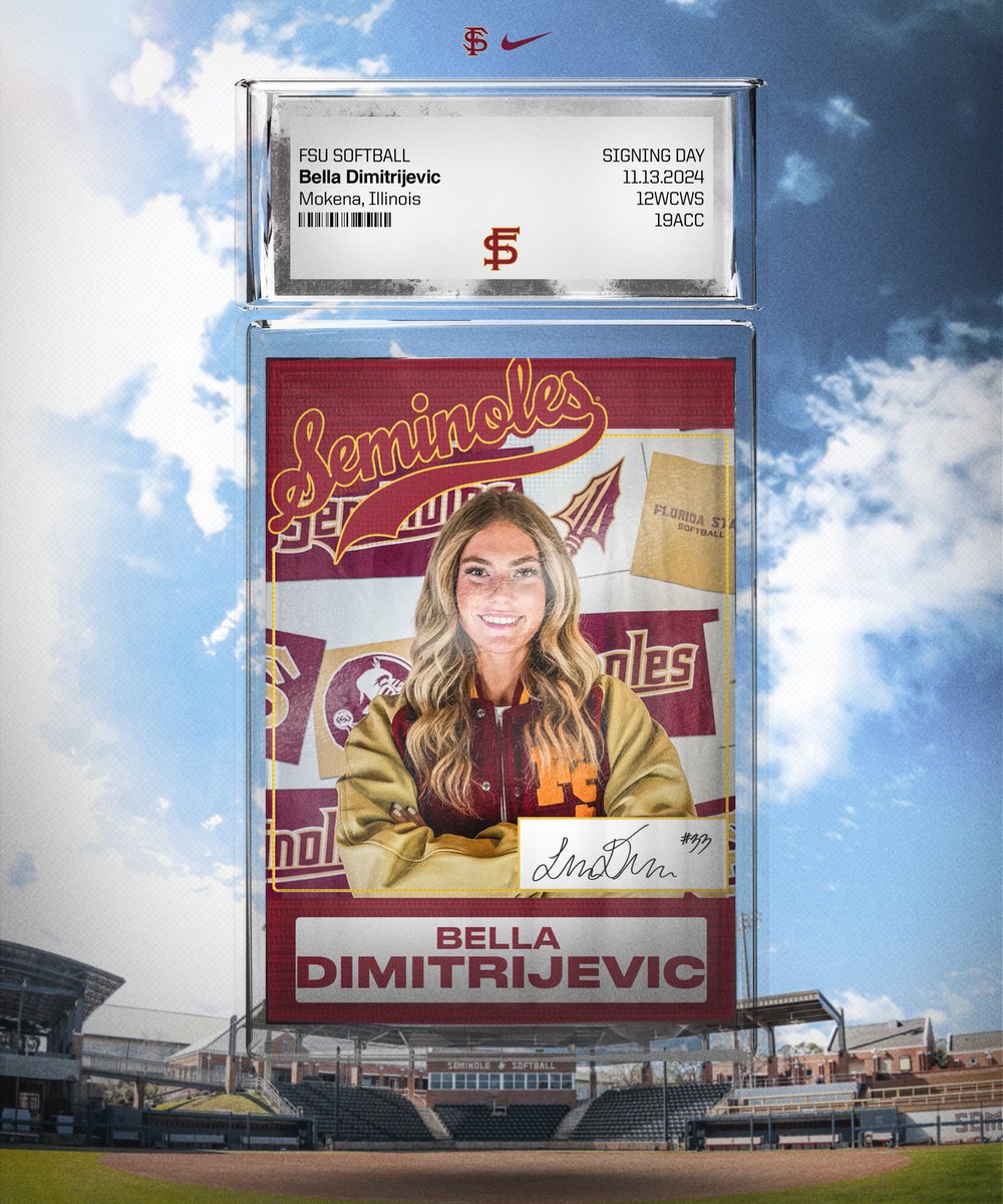 FSU_Softball's tweet image. The Illinois Gatorade Player of the Year is officially a Nole🍢

Bella is one of the top pitchers in the class and is ranked the No. 21 overall player by On3👏

#NSD2024