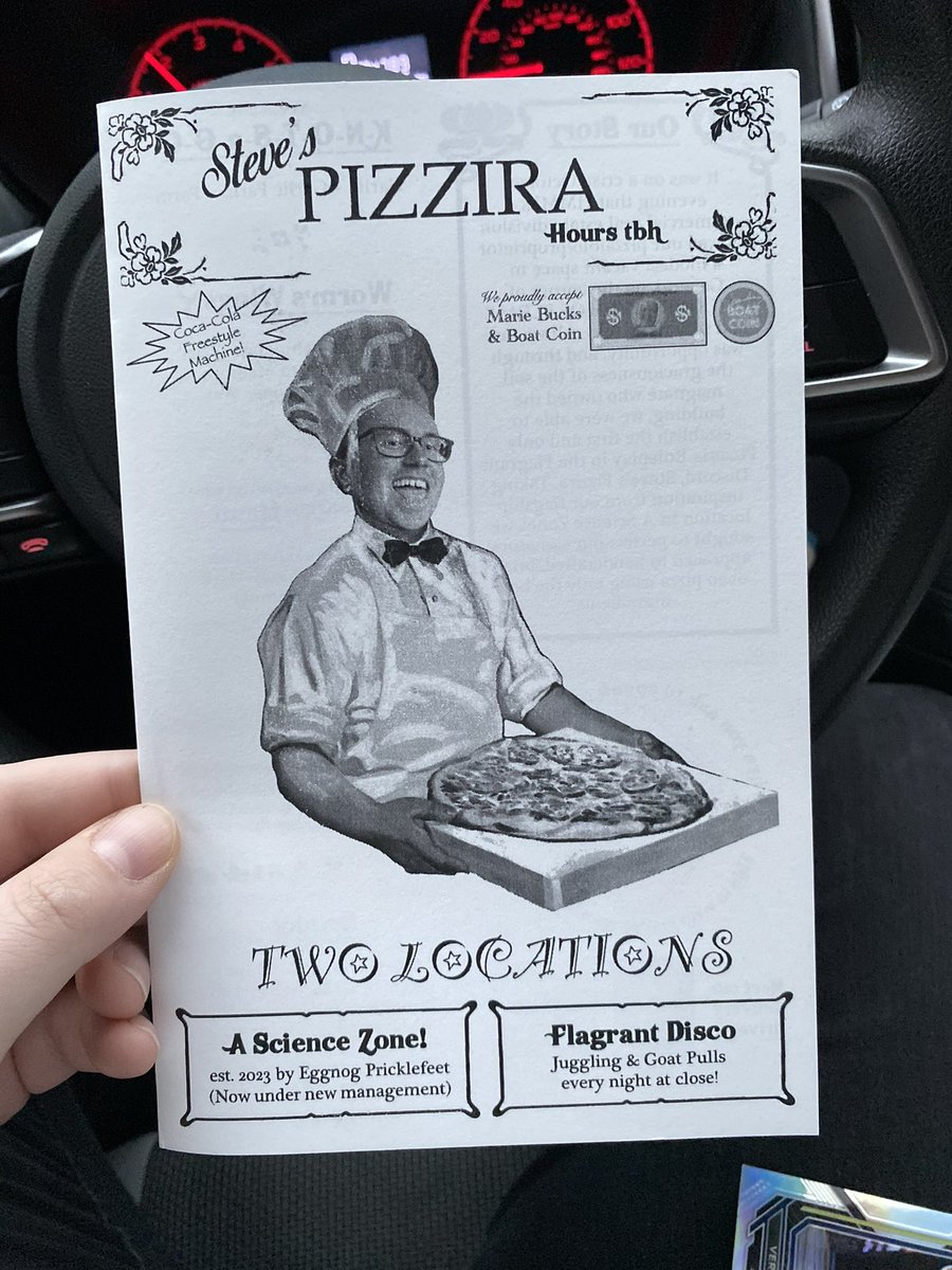 flagrantmag's tweet image. We talk about how insane (positive) our subscribers/discord crew is nonstop but we need to share this fake pizza menu they made for a channel in the discord, where they just go in and fake buy virtual pizza and leave. Thank you Steve for providing tasty meals to our community.