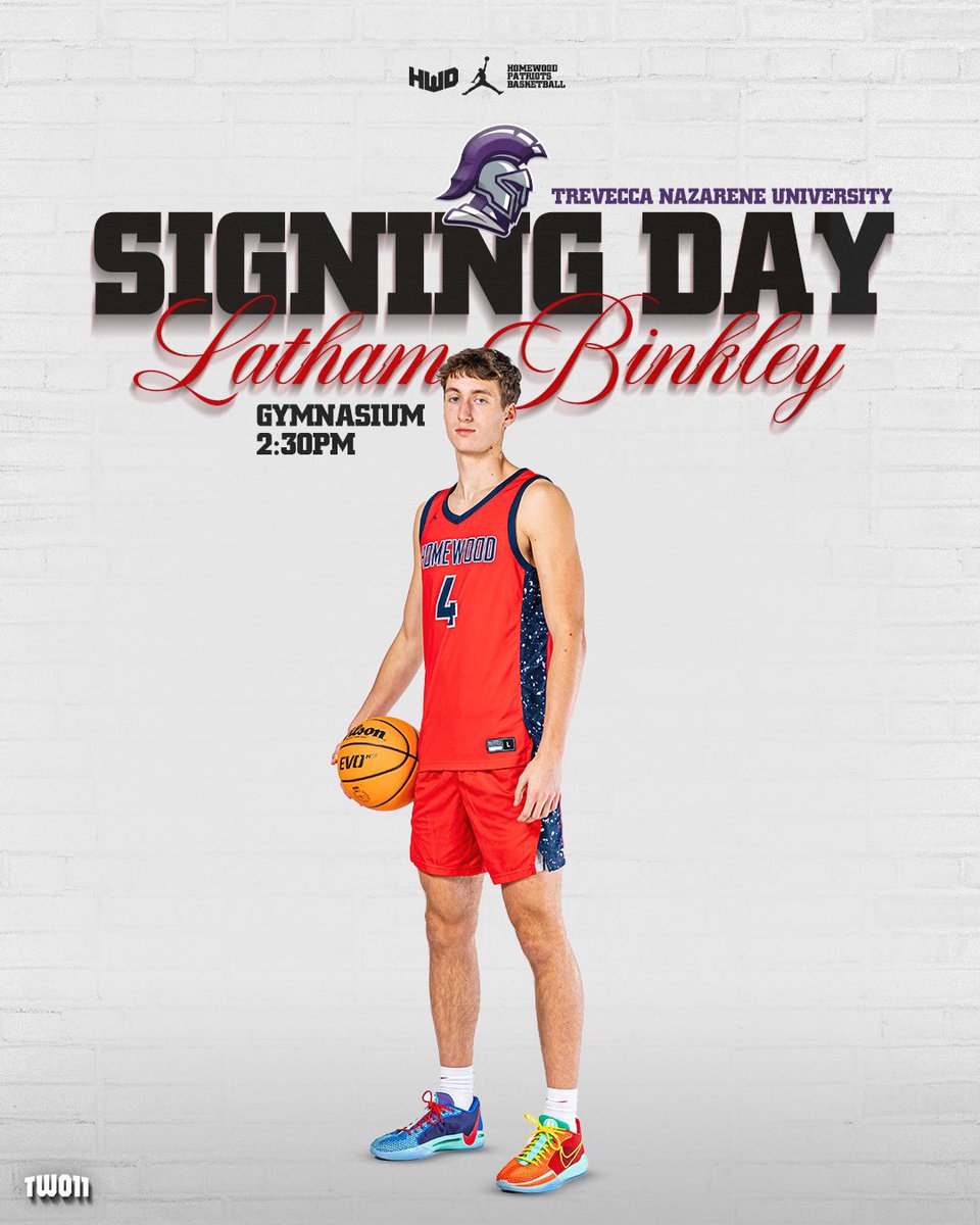 Homewood Hoops (@hwdboyshoops) on Twitter photo ‼️ SIGNING DAY ‼️
Come out and help us celebrate Latham’s signing day as he signs his NLI to <a href="/TNUmBasketball/">Trevecca Basketball</a>. ‼️ SIGNING DAY ‼️
Come out and help us celebrate Latham’s signing day as he signs his NLI to <a href="/TNUmBasketball/">Trevecca Basketball</a>.