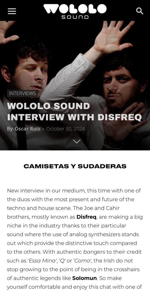 disfreq's tweet image. CHECK OUT OUR FULL INTERVIEW W/ WOLOLO SOUND👇👀

LINK: wololosound.com/entrevistas/di…