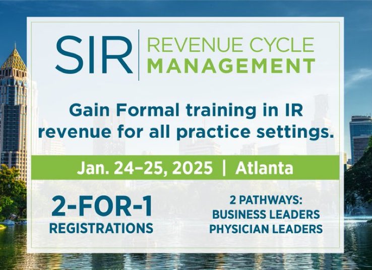 Live <a href="/SIRspecialists/">Society of Interventional Radiology</a> a new educational offering from the SIR economics team…empower your practice, empower your career…for all practice models…become an #IRAD leader <a href="/SIRRFS/">SIR RFS</a> <a href="/SIR_ECS/">SIR ECS</a>
