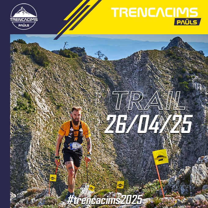 TrencaCimsPauls's tweet photo. Per finalitzar la presentació dels nostres 4 recorreguts, ⛰👑 la nostra prova reina: el Trail🔵, que amb els seus 54 km amb 4000+ és la cursa somiada i que tot corredor ha de tenir al seu currículum https://t.co/F3gsAMDD7L