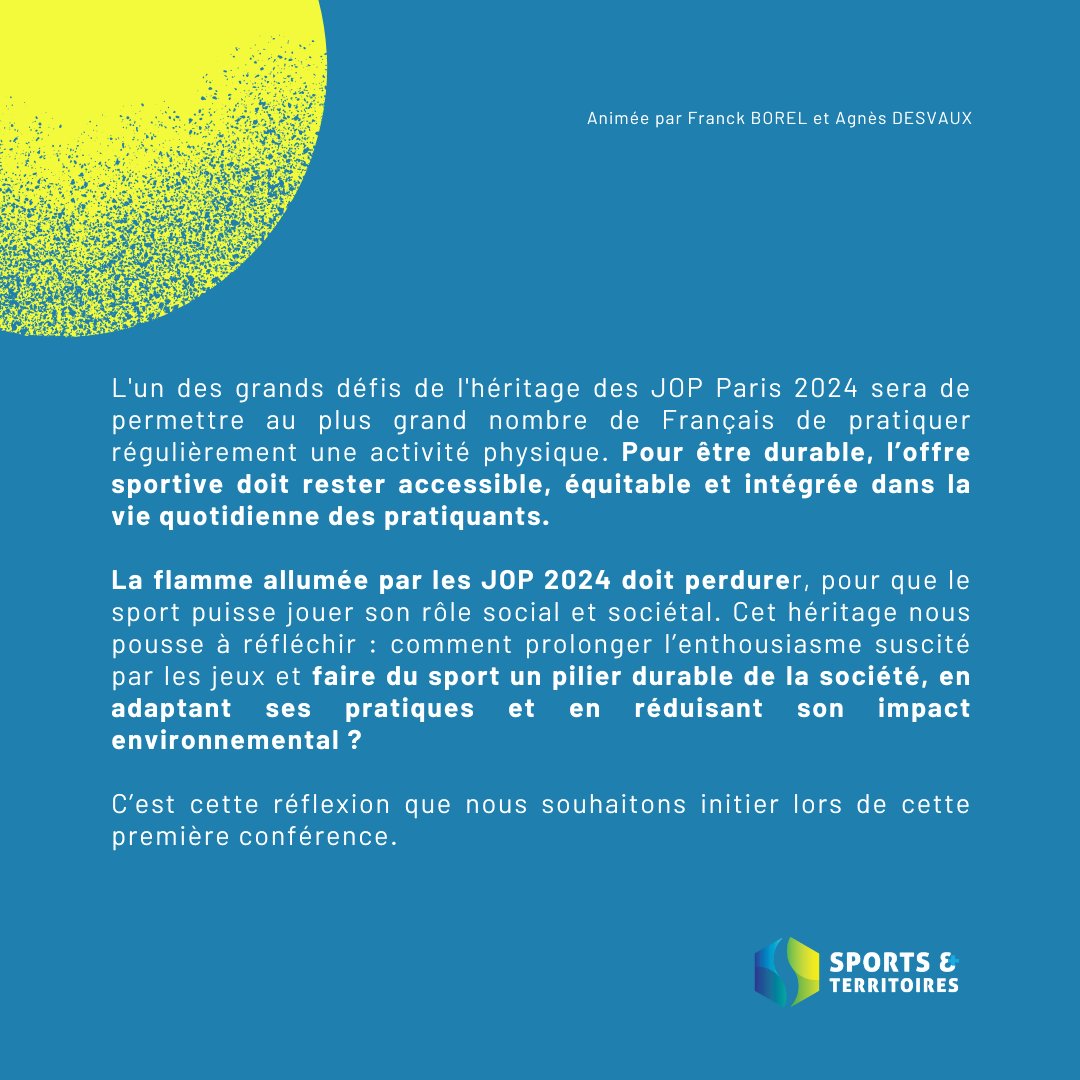 L’héritage des JOP 2024 doit permettre à tous de pratiquer un sport durable et accessible. Comment faire du sport un pilier de société tout en réduisant son impact environnemental ? 🌱🔥 #SportDurable #JOP2024
