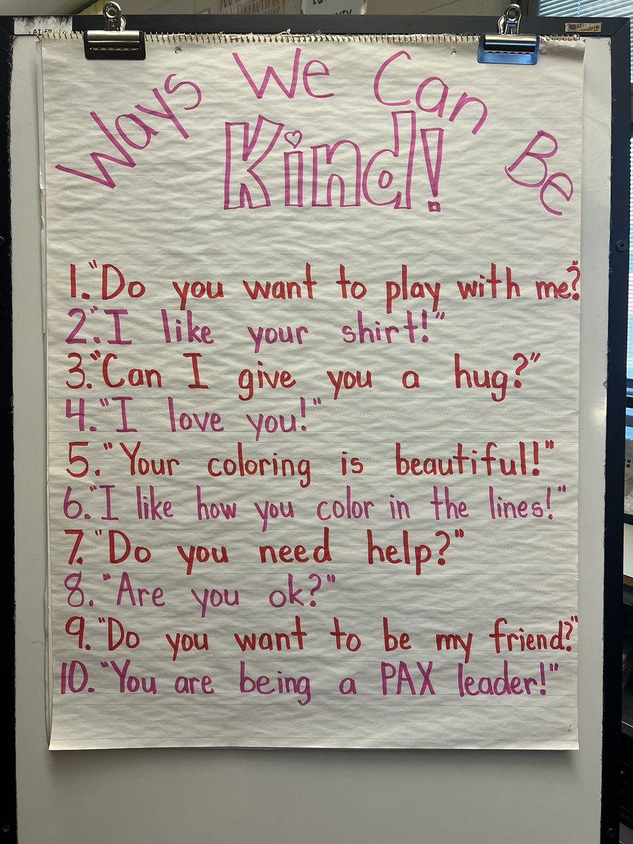 World Kindness Day. 🩷 

We made a list of things we can say to each other to make everyone feel welcome and loved! 🌎🩷