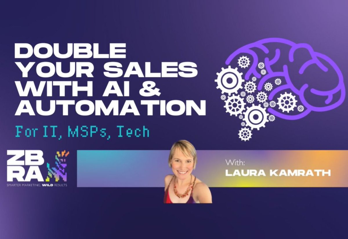 ZebraMarketSlns's tweet photo. Join our Facebook Group "DOUBLE Your Sales With AI &amp; Automation" and join the conversation about AI! https://t.co/P00tKiyP2F
#AI #Automation #Community #Sales https://t.co/hFTKmsLGdj
