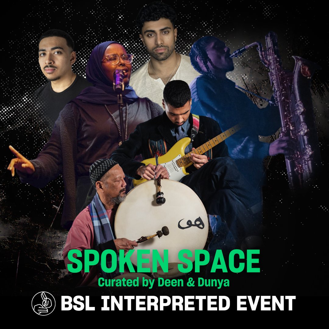 Tara Theatre (@taratheatre) on Twitter photo ๐ค NEXT FRIDAY ๐ค
Our next Spoken Space is fully BSL Interpreted by Sumayya Si-Tayeb ๐ซ
This will be an evening of poetry, live music and open mic that's accessible to those who are d/Deaf and hard of hearing
๐ญ <a href="/TaraTheatre/">Tara Theatre</a>
๐๏ธ Fri 22 Nov, 7.30PM
๐๏ธ taratheatre.com/whats-on/spokeโฆ ๐ค NEXT FRIDAY ๐ค
Our next Spoken Space is fully BSL Interpreted by Sumayya Si-Tayeb ๐ซ
This will be an evening of poetry, live music and open mic that's accessible to those who are d/Deaf and hard of hearing
๐ญ <a href="/TaraTheatre/">Tara Theatre</a>
๐๏ธ Fri 22 Nov, 7.30PM
๐๏ธ taratheatre.com/whats-on/spokeโฆ