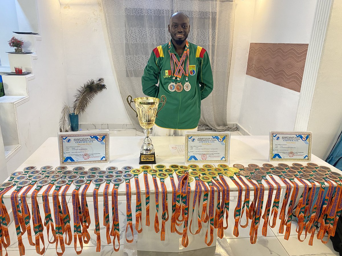 DIOPXEL's tweet photo. @PR_Diomaye Je vous fais découvrir la sélection nationale du vovinam vietnamien vo dao du Senagal, qui est rentrée depuis le dimanche soir avec une très belle collection de médailles. Nous sommes fiers de représenter notre cher peuple. https://t.co/b73GiCUHvq