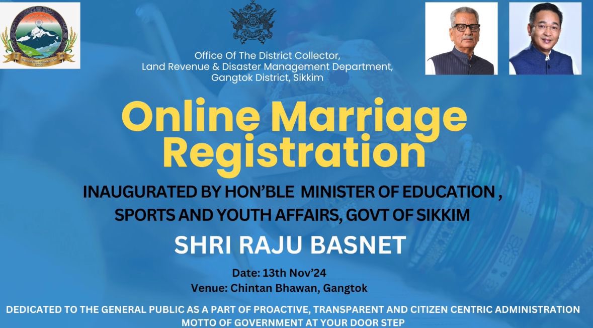 dmgtksk's tweet photo. Gangtok District Administration Centre, (DAC), Launches Citizen Charter, Online Marriage Registration System, and Token Management System at Sun Talks Event

A collaborative program between the Gangtok District Administration and the CSR wing of Sun Pharma. https://t.co/sEzOQ1AMQG