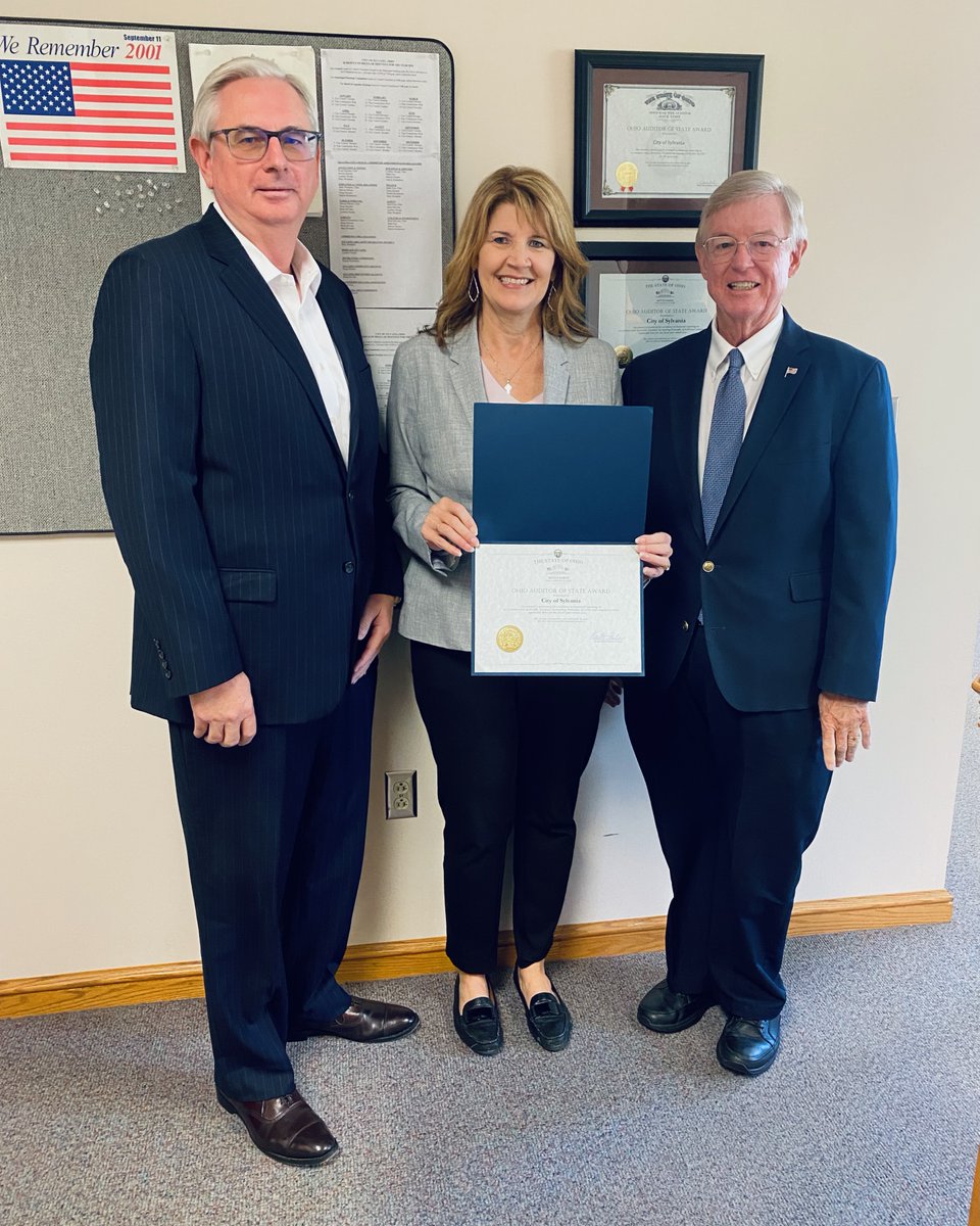 Congrats to the City of Sylvania in Lucas County for receiving the Auditor of State Award!