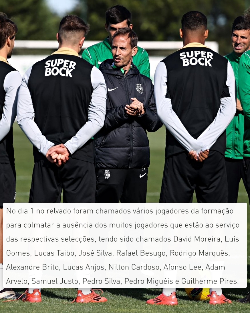 B24PT's tweet photo. Os 15 jovens que João Pereira chamou à equipa principal no primeiro treino 👀 https://t.co/TyplZYSF9t