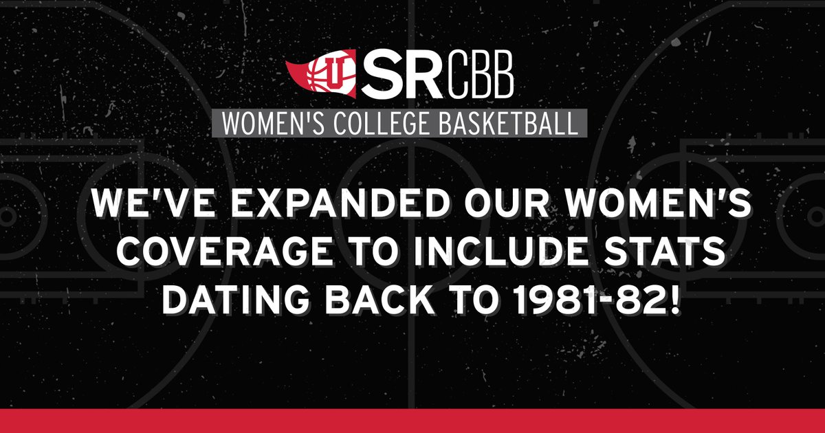 College Basketball Reference (@collegebb_ref) on Twitter photo 🚨 Major Site Update! 🚨
We are thrilled to announce that we now have women's college basketball statistics all the way back to 1981-82, the first season of NCAA-sanctioned women’s basketball.
Read more: sports-reference.com/blog/2024/11/h… 🚨 Major Site Update! 🚨
We are thrilled to announce that we now have women's college basketball statistics all the way back to 1981-82, the first season of NCAA-sanctioned women’s basketball.
Read more: sports-reference.com/blog/2024/11/h…