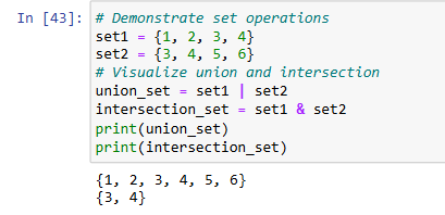 PythonTipsHQ's tweet image. Sets: Unique and unordered! Sets are perfect for quick lookups, filtering duplicates, and handling unique values. 💡 #PythonSets

 # set operations
set1 = {1, 2, 3, 4}
set2 = {3, 4, 5, 6}
# Visualize union and intersection
union_set = set1 | set2
intersection_set = set1 &amp;amp; set2