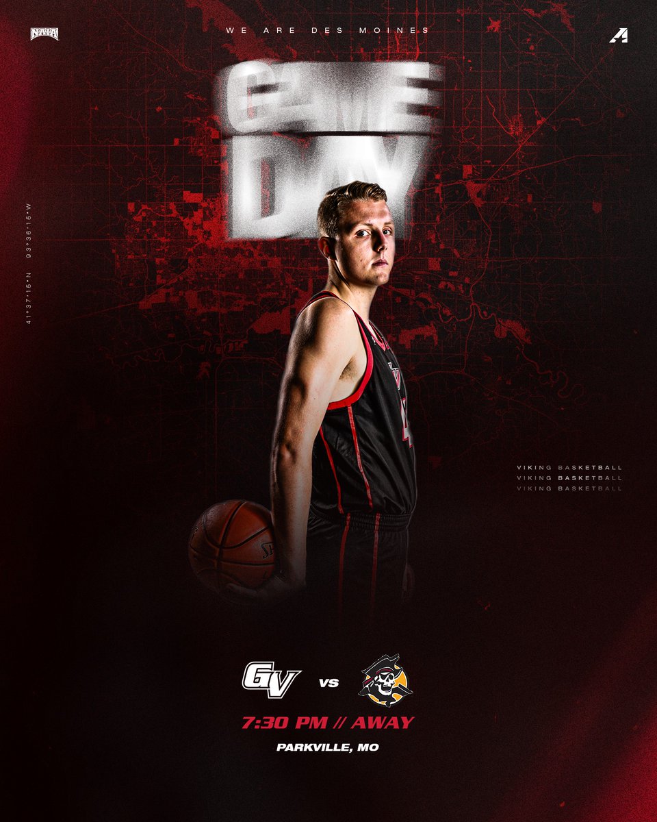 Viking Athletics (@vikingathletics) on Twitter photo M🏀 | #GAMEDAY | <a href="/GVVikingMBB/">Grand View Men's Basketball</a>
🆚 Park University
📍 Parkville, MO
⏰ 7:30 PM
📈 ow.ly/59MB50U5vbL
📹 ow.ly/229F50U5vbK
🎟️ ow.ly/CxBp50U5vbP
#WEAREDSM M🏀 | #GAMEDAY | <a href="/GVVikingMBB/">Grand View Men's Basketball</a>
🆚 Park University
📍 Parkville, MO
⏰ 7:30 PM
📈 ow.ly/59MB50U5vbL
📹 ow.ly/229F50U5vbK
🎟️ ow.ly/CxBp50U5vbP
#WEAREDSM