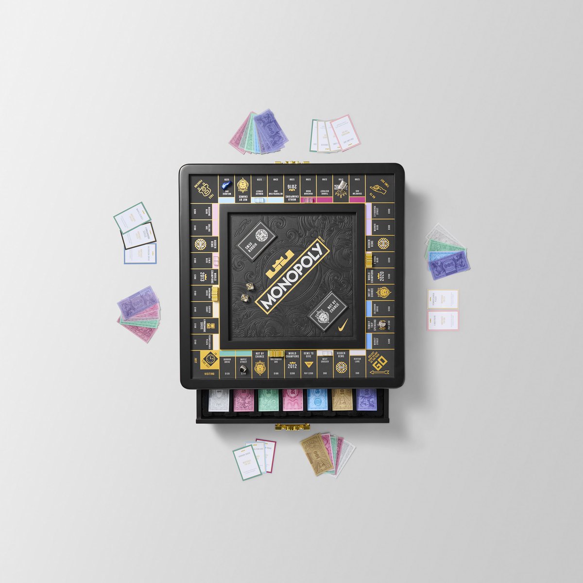 ComplexSneakers's tweet image. Nike and Hasbro really made a LeBron monopoly set 🔥👑
