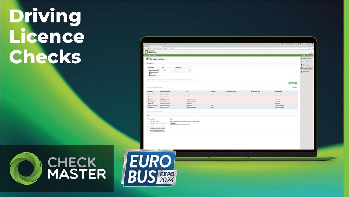 Road Tech (@roadtechuk) on Twitter photo Ensure your drivers have valid and legal licenses to drive your vehicles immediately. Take a closer look at our License Checking Software. Come and see us <a href="/EuroBusExpo/">Euro Bus Expo</a> - 12-14 November - NEC Hall 17, Stand 90. Ask for a LIVE demo at the Euro Bus Expo. buff.ly/3YKKpYu Ensure your drivers have valid and legal licenses to drive your vehicles immediately. Take a closer look at our License Checking Software. Come and see us <a href="/EuroBusExpo/">Euro Bus Expo</a> - 12-14 November - NEC Hall 17, Stand 90. Ask for a LIVE demo at the Euro Bus Expo. buff.ly/3YKKpYu