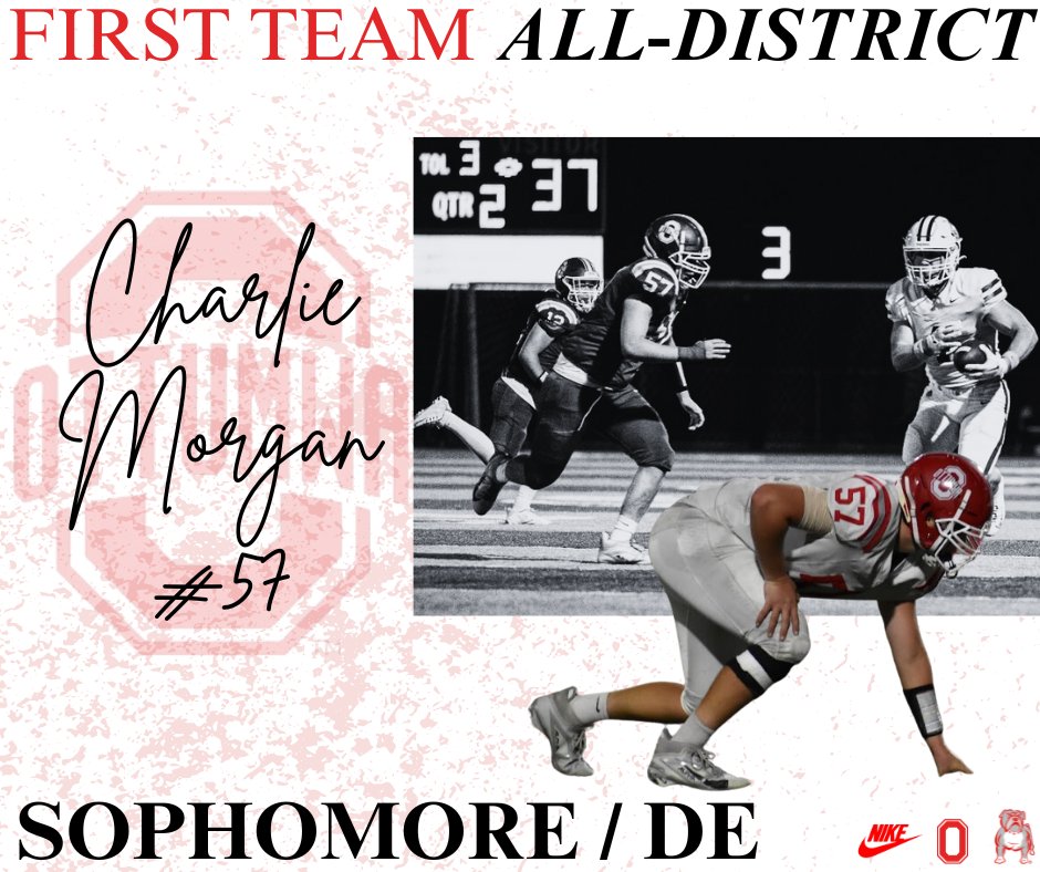 A huge congratulations to our 1st Team All-District selections for OHS Football! 

1ST TEAM ALL-DISTRICT:
Koby Chanthalavanh Running Back 
Brayden Larkin Offensive Line 
Trae Brown Defensive End 
Charlie Morgan Defensive End

#GoDogs #BeTheBest #SetTheStandard