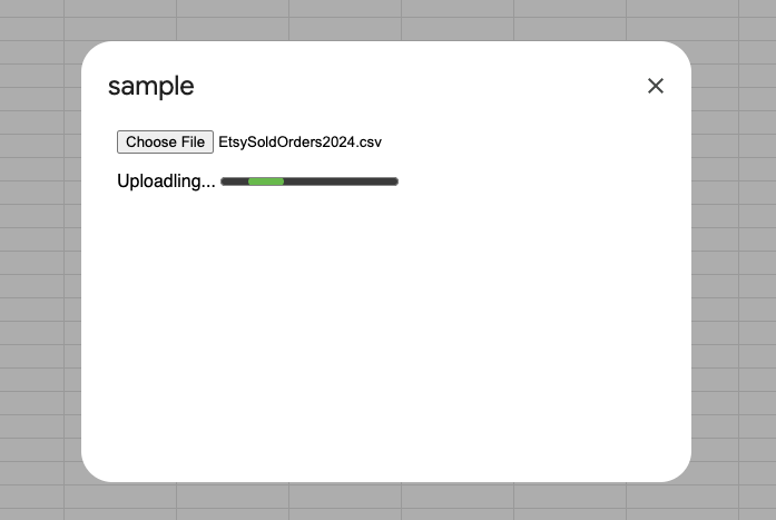 Working on a Google Sheets template for POD sellers to track their sales, step 1 is to import your sales CSV. 

Step 1 done ✅