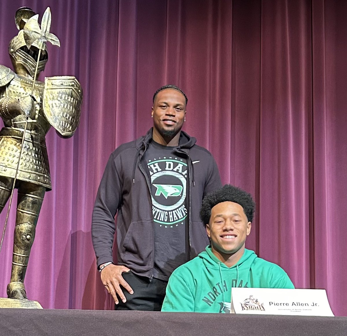 Pierre Allen Jr. - University of North Dakota - 🏈 ⚔️ Congratulations! We are proud of you! Go Knights! <a href="/SoutheastFB/">LSE Football</a>  #SigningDay