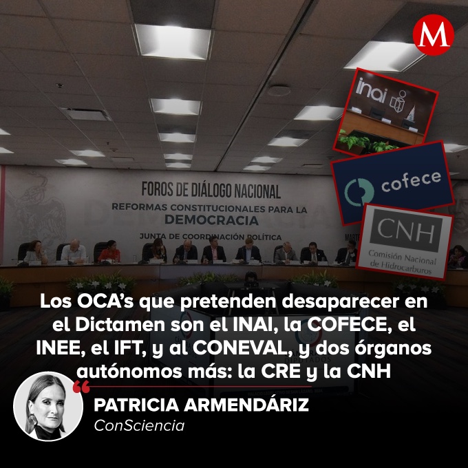 Milenio (@milenio) on Twitter photo #ConSciencia | Son varias las razones explícitas e implícitas que justificarían la extinción de estos Organos: dentro de las explícitas la principal razón radica en que las funciones que estos desempeñan corresponden más indiscutiblemente al Estado.
✒️Opina <a href="/PatyArmendariz/">Carmen Patricia Armendáriz</a> #ConSciencia | Son varias las razones explícitas e implícitas que justificarían la extinción de estos Organos: dentro de las explícitas la principal razón radica en que las funciones que estos desempeñan corresponden más indiscutiblemente al Estado.
✒️Opina <a href="/PatyArmendariz/">Carmen Patricia Armendáriz</a>