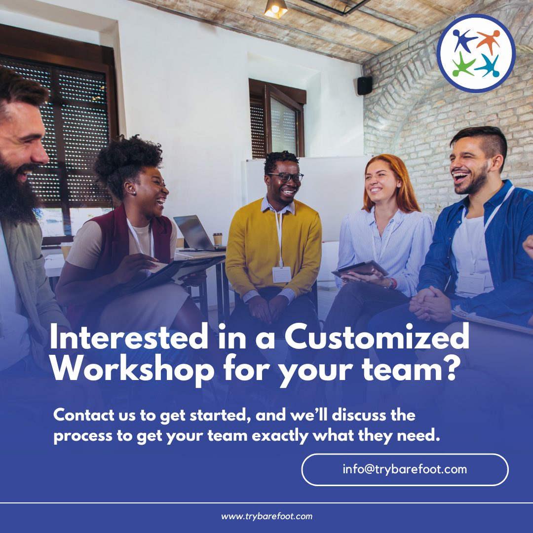Unlock Your Team's Potential with Tailored Learning Experiences.

Ready to elevate your skills? Contact us at info@trybarefoot.com

#Facilitation #LearningAndDevelopment #ConversationsThatCount