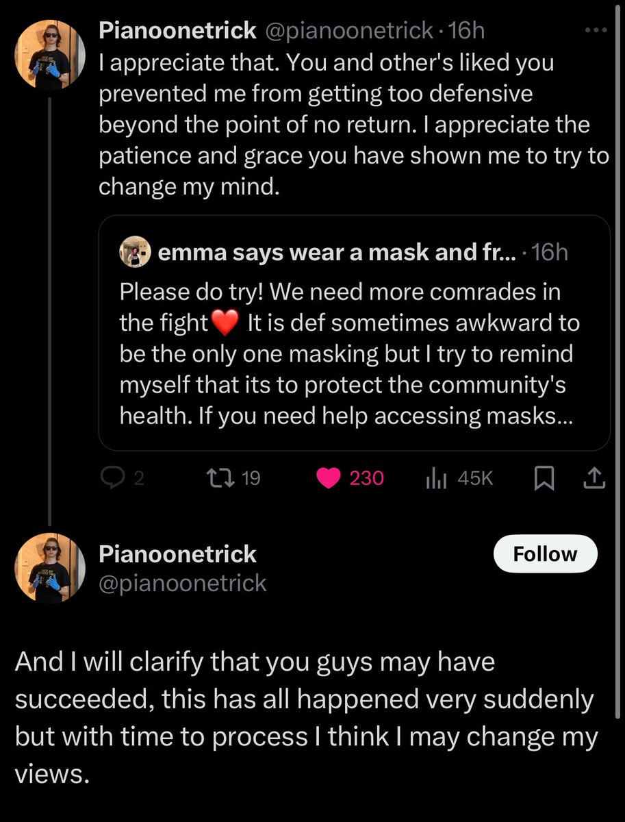 Activism works 💜 

To any leftists who have stopped masking, we welcome you back. We will all need to unite