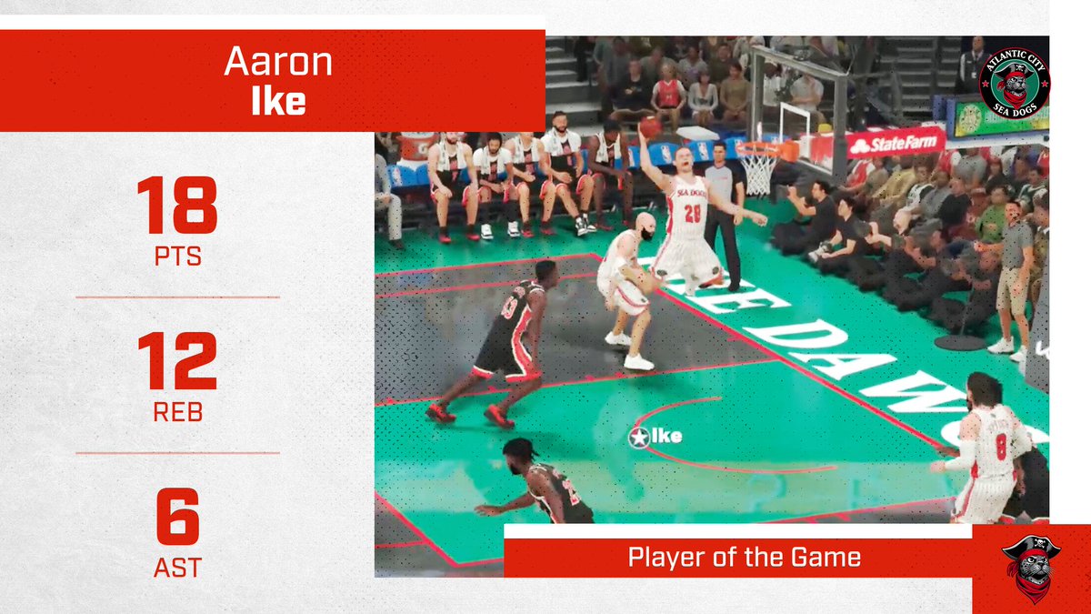 Your #ACSeaDogs Player of the Game! Aaron Ike dominated off the bench in our <a href="/watchGSB/">Gold Standard Basketball</a> week 2 victory over the Dallas Flying Stallions!

18 Points
12 Rebounds
6 Assists
1 Steal
9-9 FG