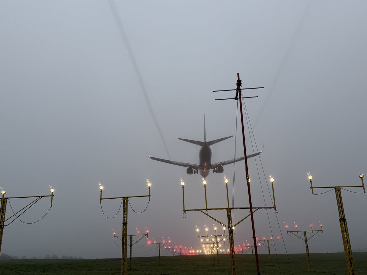 nmcc777's tweet image. Foggy afternoon @belfastairport @BBCWthrWatchers @WeatherCee