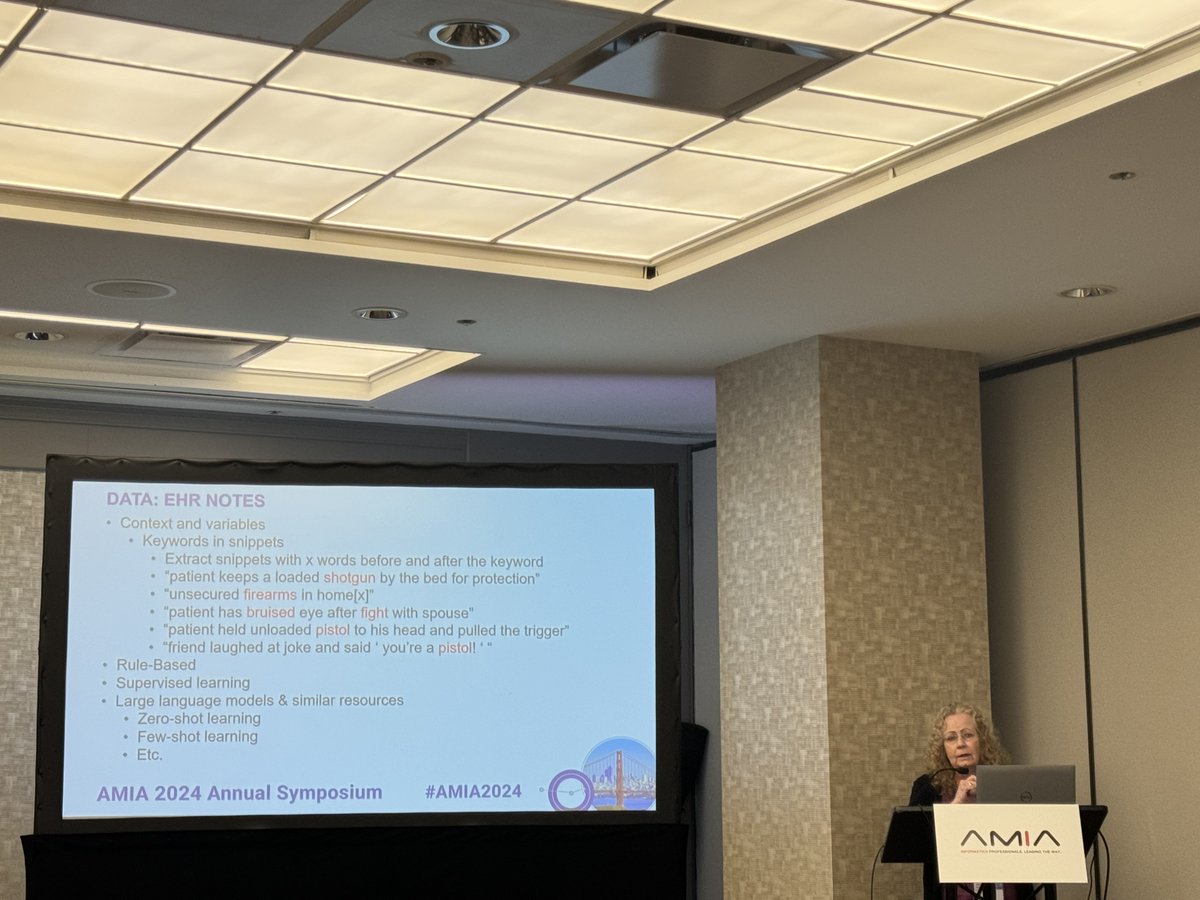 GW_BiomedCenter's tweet photo. Dr. Qing Zeng and Dr. Liz Workman spoke at #AMIA2024 this weekend on "Using Data Science and AI to Advance Violence and Injury Prevention". Their workshop covered challenges and opportunities, AI methods, and more. https://t.co/rrUKD7sfZd