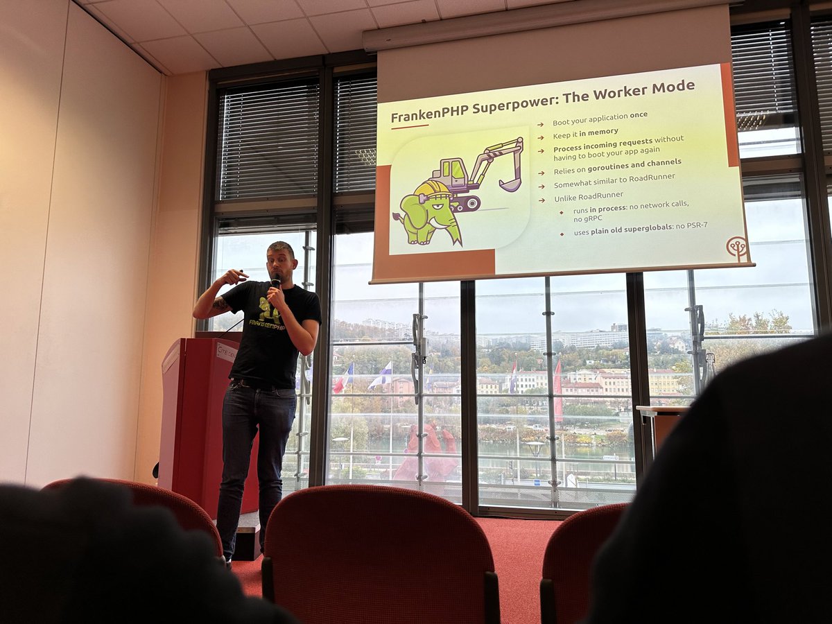 lukaszchrusciel's tweet image. Coming to the end of today&apos;s #SyliusCon conf, @dunglas showed how to make @Sylius blazing fast with #FrankenPHP 🏎️💨(80% time reduction with 10% resource consumption, according to @Sylius data). Almost everyone in the audience knew about FrankenPHP, but only a few had it in…