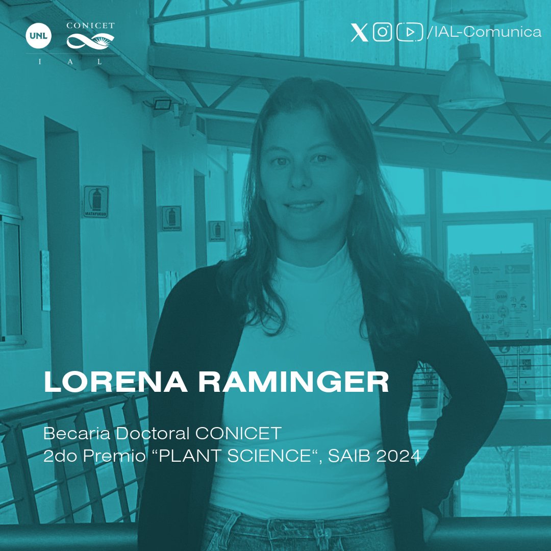IAL-Comunica (@ial_conicet) on Twitter photo 🏆Lorena Raminger, una de las galardonadas con el premio “PLANT SCIENCE“ en SAIB 2024 Lorena obtuvo el 2do Premio “PLANT SCIENCE“ a la mejor presentación de trabajos científicos de estudiantes de doctorado.
<a href="/UNLitoral/">Universidad del Litoral</a>
<a href="/FBCB_UNL/">FBCB-UNL</a>
<a href="/CONICETDialoga/">CONICET Dialoga</a> 🏆Lorena Raminger, una de las galardonadas con el premio “PLANT SCIENCE“ en SAIB 2024 Lorena obtuvo el 2do Premio “PLANT SCIENCE“ a la mejor presentación de trabajos científicos de estudiantes de doctorado.
<a href="/UNLitoral/">Universidad del Litoral</a>
<a href="/FBCB_UNL/">FBCB-UNL</a>
<a href="/CONICETDialoga/">CONICET Dialoga</a>