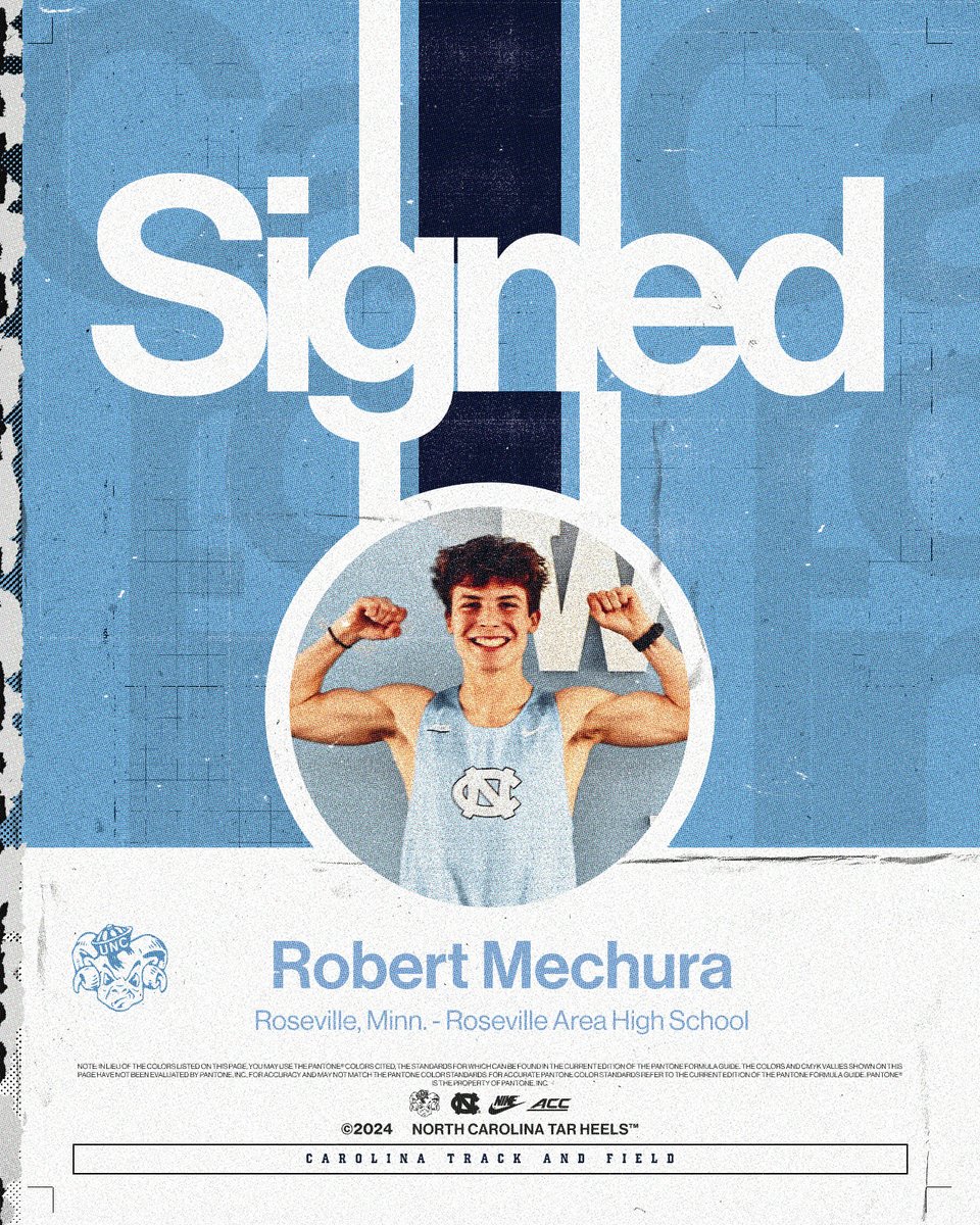 UNCTrack_Field's tweet photo. Signed 🖋️

Welcome to Carolina, Robert! 🐏

4 x Minnesota State Champion
NXR Heartland Region Champion
2 x NXN Qualifier

Personal Bests: 
1600m - 4:08.89 
3200m - 8:52.22

#GoHeels https://t.co/EI0ATqwSc6