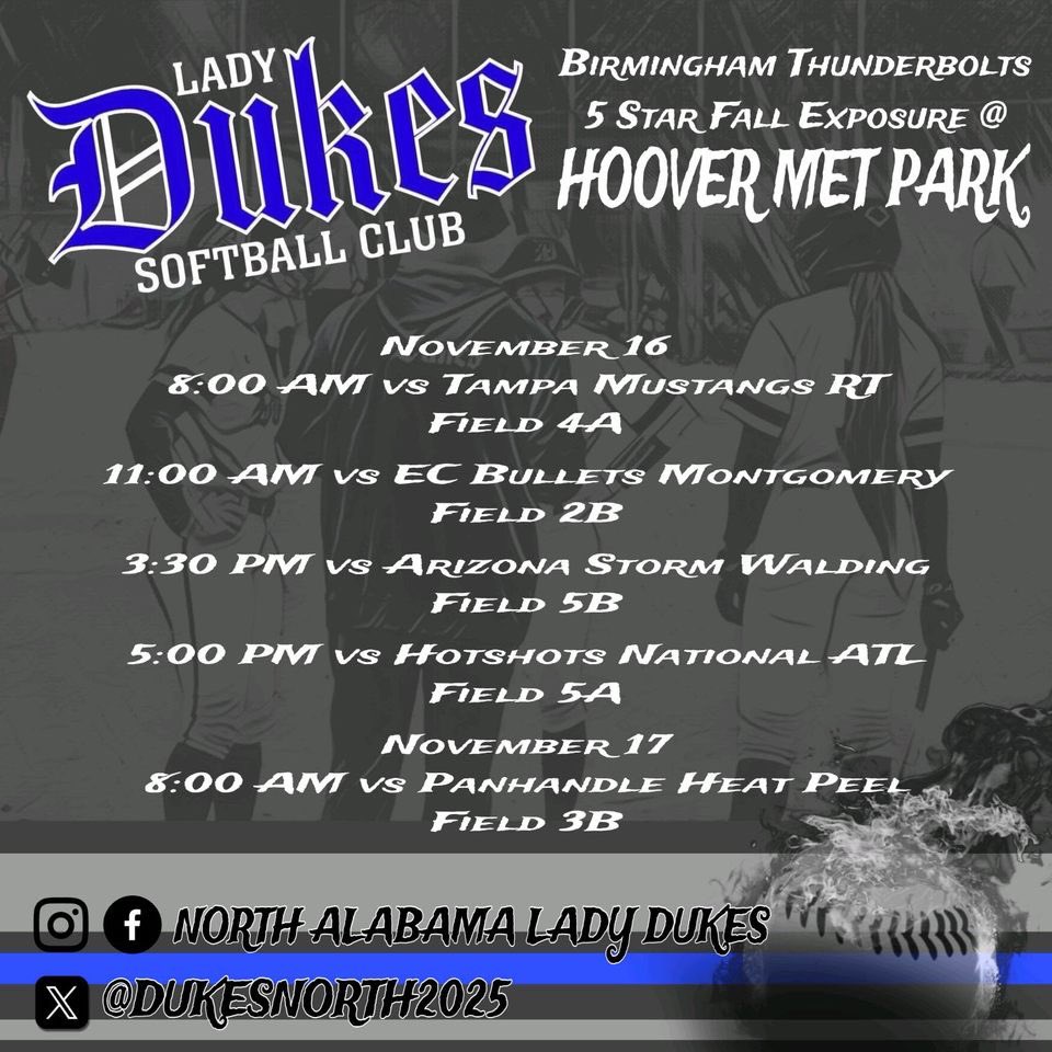 Clara Jane (@cjtanner2026) on Twitter photo Last chance to watch us play this fall. Come to Birmingham and the Bolts 5 Star if you can! Ask coach about that #13😀🥎<a href="/DukesNorth2025/">North Alabama Lady Dukes 2025</a> Last chance to watch us play this fall. Come to Birmingham and the Bolts 5 Star if you can! Ask coach about that #13😀🥎<a href="/DukesNorth2025/">North Alabama Lady Dukes 2025</a>