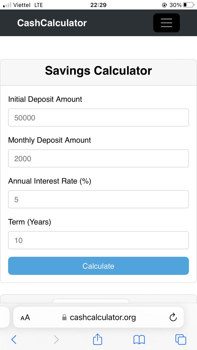 trinh_minh_hieu's tweet image. Liftoff🚀

Web: CashCalculator.org introducing!

Free Calculator Online,Mortgage Calculator, Savings Calculator, Cashflow Calculator !