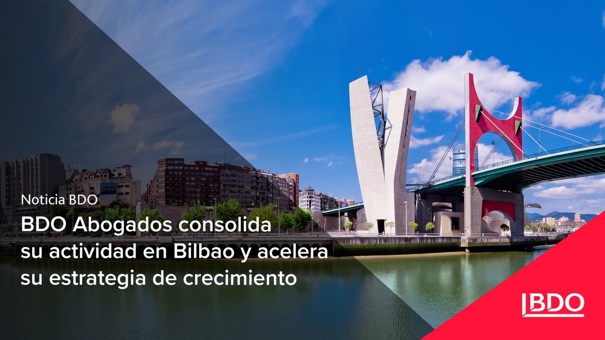 #NoticiasBDO | 🚀En BDO Abogados consolidamos nuestra actividad en #Bilbao abriendo nueva oficina y aceleramos nuestra estrategia de crecimiento. Con un equipo de más de 30 profesionales.

🔗Noticia completa: lnkd.in/dvWeHkRw