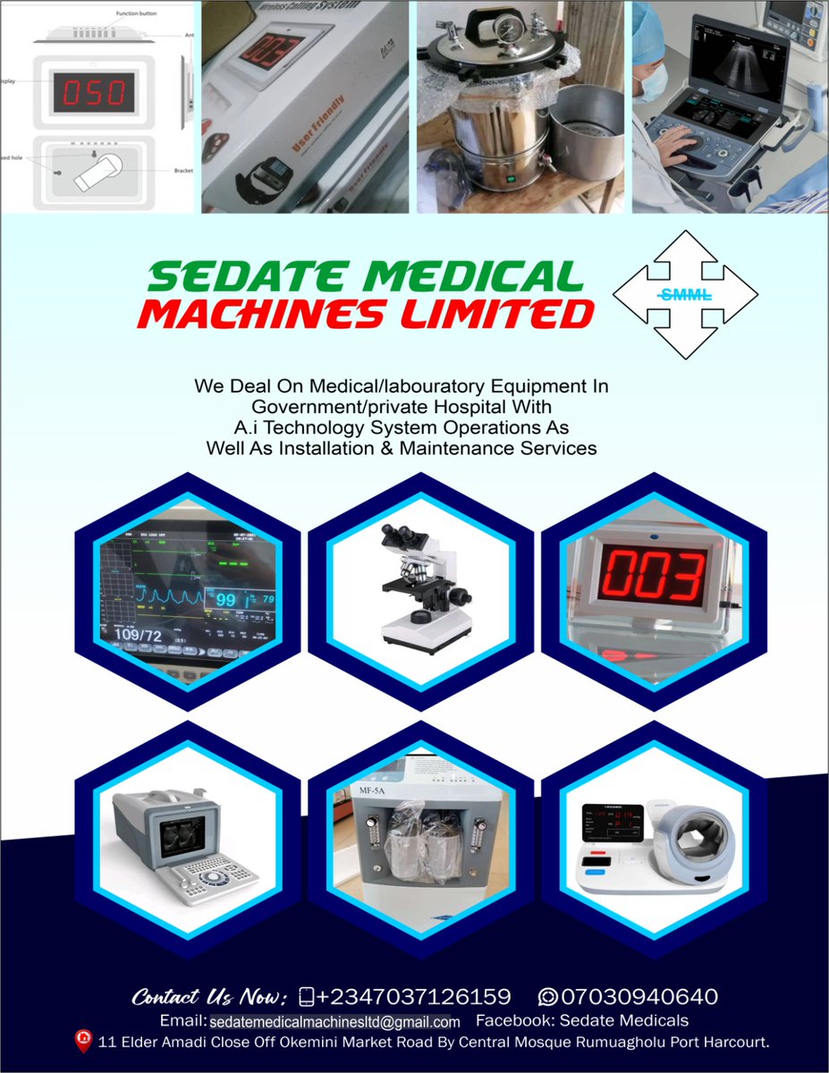 sedatesolo's tweet image. We Sale Quality and cost effective medical equipments contact us today - 07037126159/ 07030940640 or whatsapp us on any of the available lines