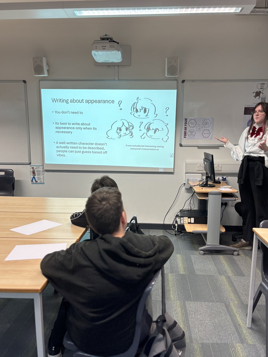 ForAcadLib's tweet photo. This week at Creative Writing & Comic Club we were treated to a brilliant workshop on character design by Sophie, one of our S6 pupils βπΌ π¨ She did an amazing job and had her audience rapt ππΌ
#FOROpportunity #Oracy #ExcelerateSchool @ForAcad https://t.co/PuYAc9X1nH