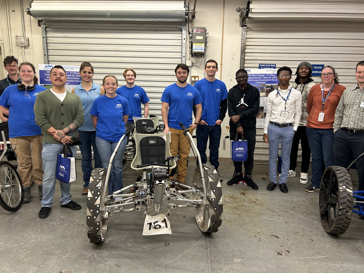 UAHMoonbuggy's tweet photo. It has been a busy few weeks for the moon buggy team! Not only did we attend the 2024 STEAM FEST, but we also had the opportunity to visit with Drake State students. The team greatly values STEM outreach and has been doing all we can to get the word out about our team! https://t.co/M1erbsGHe0