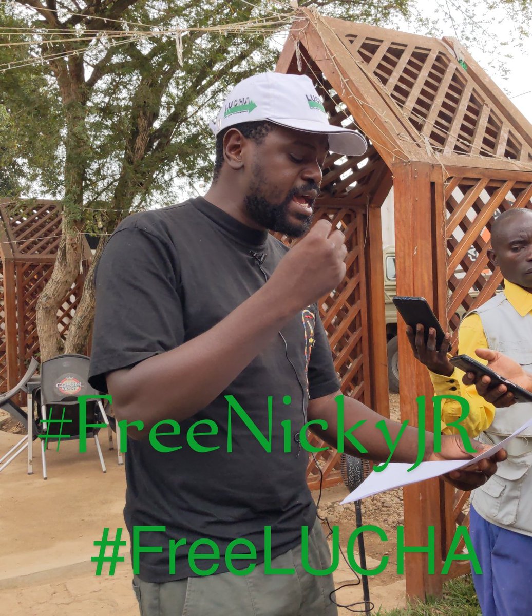 KabambiJr's tweet photo. A L E R T E

Notre camarade au sein de la @luchaRDC - BENI monsieur Nicky Vusindi Junior @NickJrVusindi vient d'être arrêté par l'ANR au centre commercial de Matonge vers 16h...

Nous exigeons sa libération immédiate.
#FreeNickyJR 
#FreeLucha https://t.co/FFYRrq6S4r