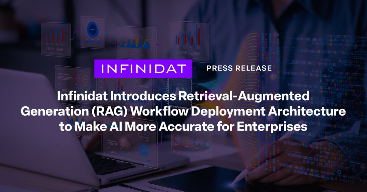 We’ve released a Retrieval Augmented Generation (RAG) workflow deployment architecture so enterprises with InfiniBox® and InfiniBox™ SSA enterprise storage systems can fully leverage generative AI &amp; dramatically improve the accuracy of AI Language Models. okt.to/1GlzLK