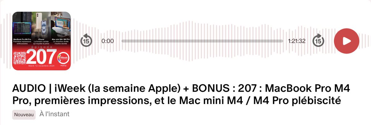 iweeknews's tweet image. Nos soutiens #Patreon y ont accès en avant-première : l&apos;épisode 207 est arrivé sur Patreon.com/iweek !
Au programme : les premières impressions de @gdounes qui a reçu son #MacBookProM4Pro, le jour de sa sortie ; de nouveaux détails sur le #MacminiM4, plébiscité lui aussi ;…