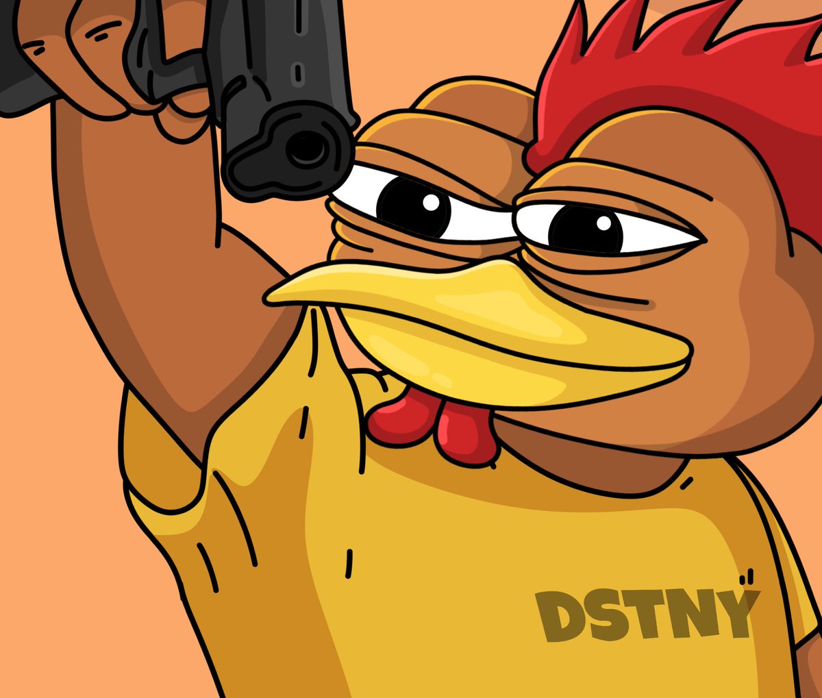 BOK! BOK! FREEZE!!

You have ONE shot…
Why did the chicken cross the road? $DSTNY 🐔